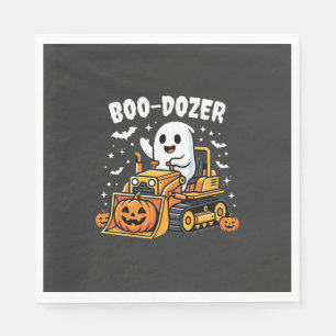 Boo Dozer Halloween Ghost Bulldozer_1 Napkins