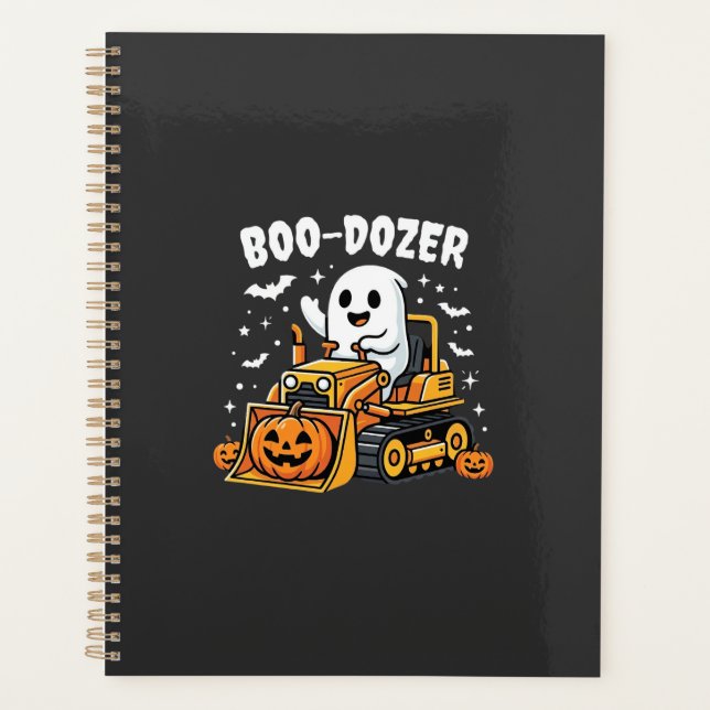 Boo Dozer Halloween Ghost Bulldozer_1 Planner (Front)