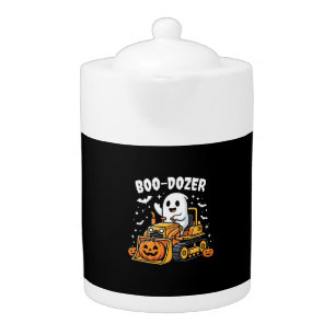 Boo Dozer Halloween Ghost Bulldozer_1 Teapot