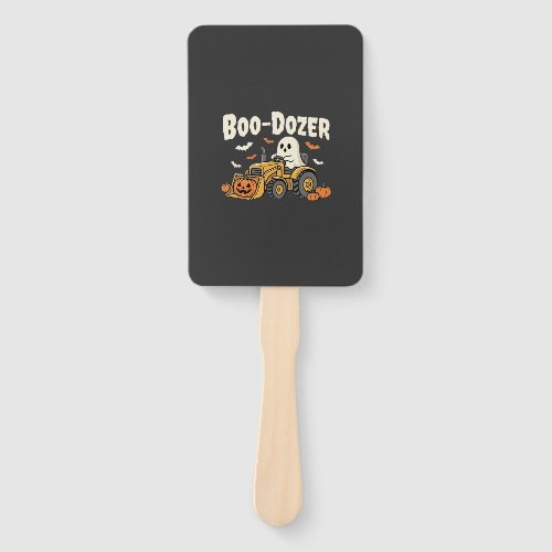 Boo-Dozer Halloween Ghost Bulldozer Design_1 Hand Fan