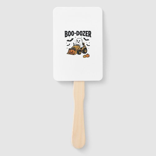 Boo-Dozer Halloween Ghost Bulldozer Design_1 Hand Fan