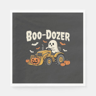 Boo-Dozer Halloween Ghost Bulldozer Design_1 Napkins