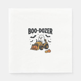 Boo-Dozer Halloween Ghost Bulldozer Design_1 Napkins