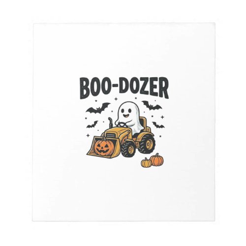 Boo-Dozer Halloween Ghost Bulldozer Design_1 Notepad