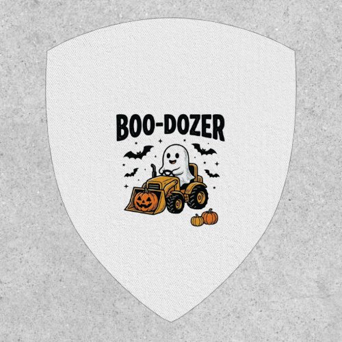 Boo-Dozer Halloween Ghost Bulldozer Design_1 Patch