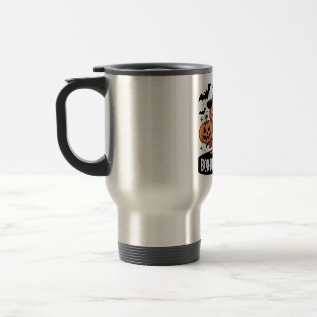 Boo-Dred Dragon Halloween Illustration   Travel Mug (Left)