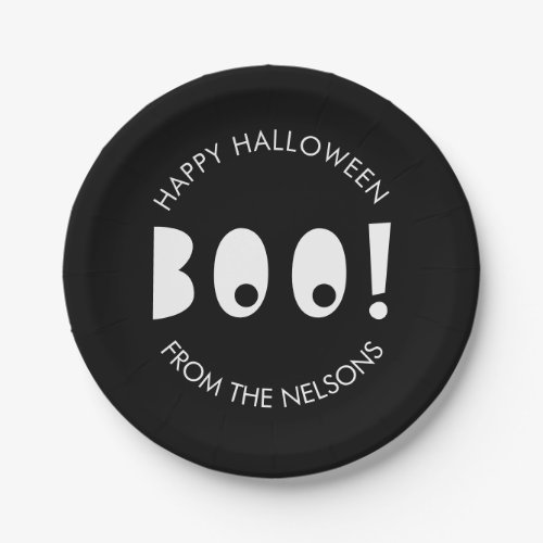 Boo Eyes Halloween Party Paper Plates