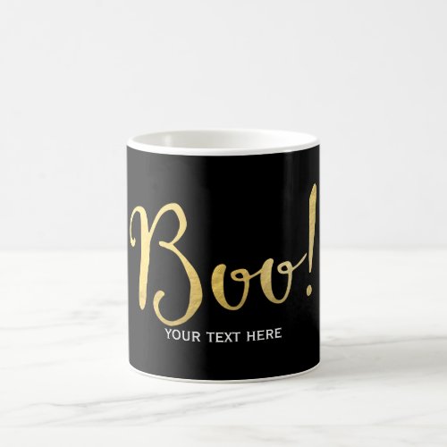 BOO Faux Gold Look Halloween Festive Coffee Mug