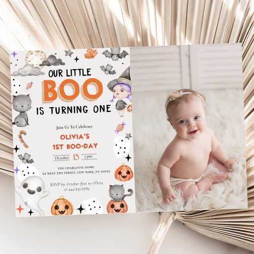 Boo First Birthday Our Little Boo Is Turning One  Invitation