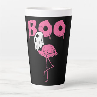 Boo Flamingo Ghost Fun Halloween Animal Bird Men Latte Mug