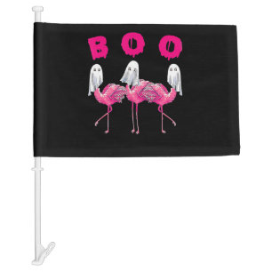 Boo Flamingo Halloween Flamingo Ghost Car Flag