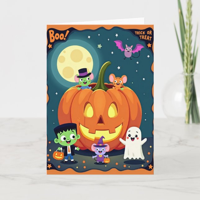 Boo Friendly Faces Card (Front)