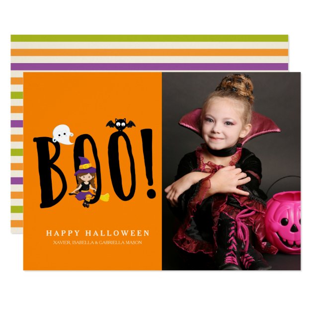 Boo & Friends Halloween Photo Card