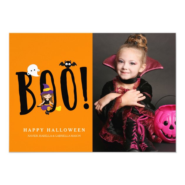 Boo & Friends Halloween Photo Card