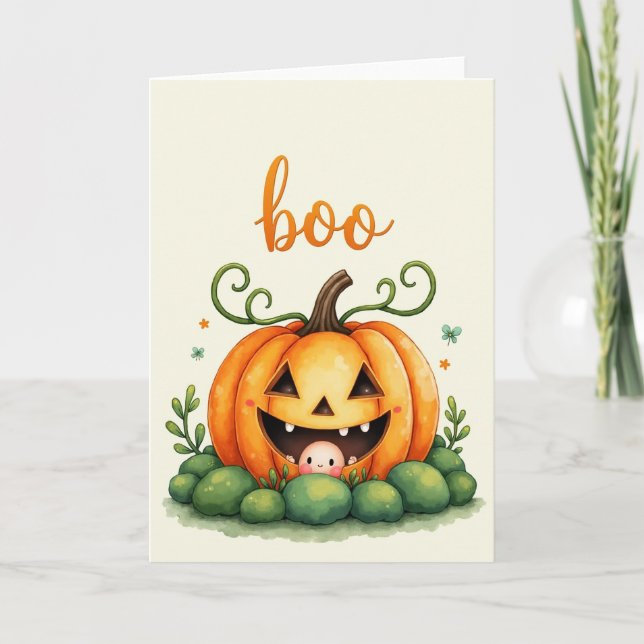 Boo From The Pumpkin Card (Front)
