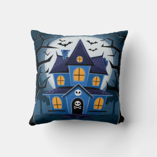 Boo funny cute happy Halloween Throw Pillow