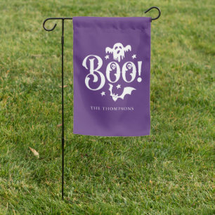 "Boo" Funny Ghost Halloween Garden Flag