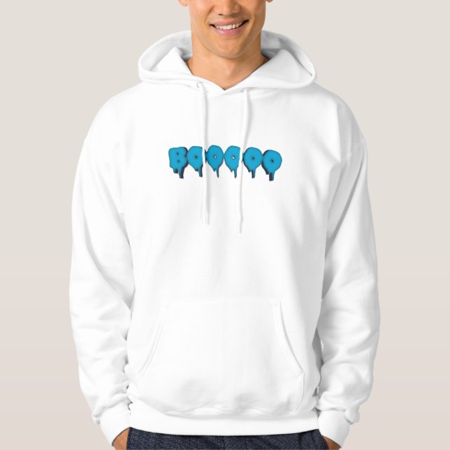 boo funny ghost text hoodie (Front)