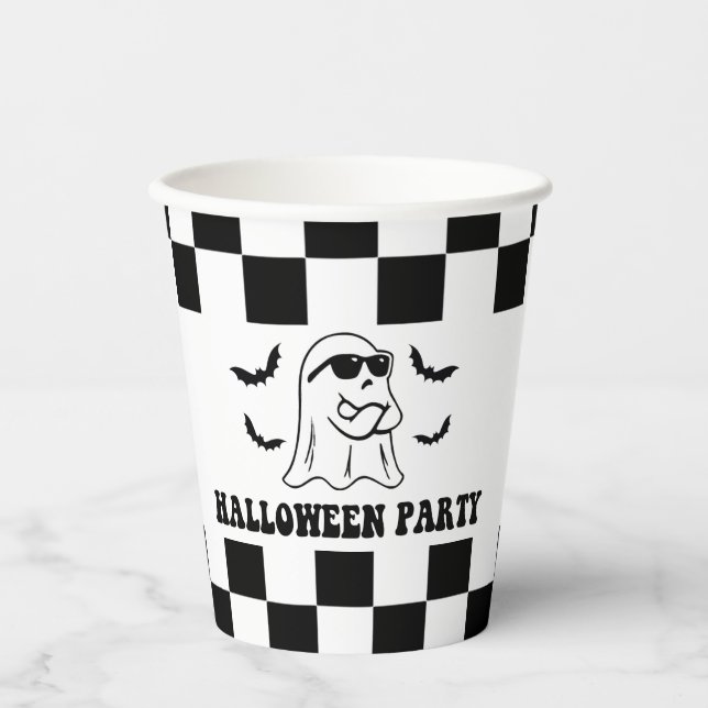 Boo Funny Halloween Party  Paper Cups (Front)