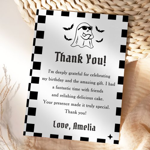 Boo Funny Halloween Party Thank You Card