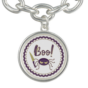 Boo funny Halloween spider character knife hand Bracelet