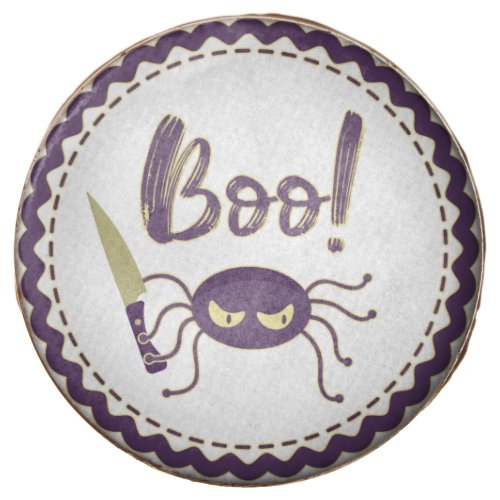 Boo funny Halloween spider character knife hand Chocolate Covered Oreo