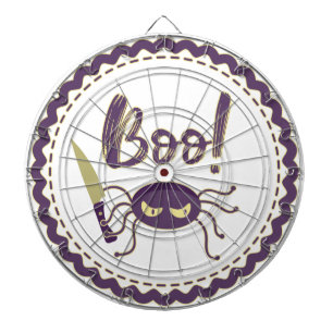 Boo funny Halloween spider character knife hand Dart Board