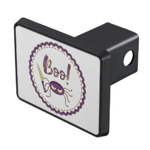 Boo funny Halloween spider character knife hand Hitch Cover