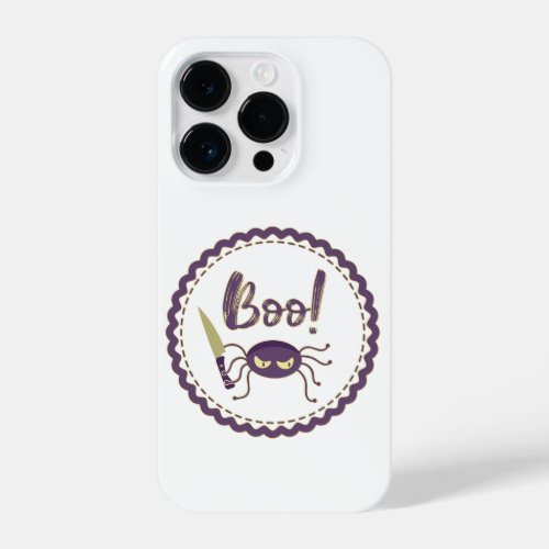 Boo funny Halloween spider character knife hand iPhone 14 Pro Case