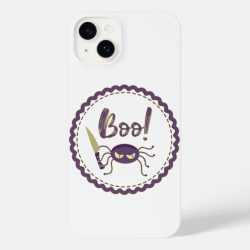 Boo funny Halloween spider character knife hand iPhone 14 Plus Case
