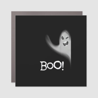 Boo Funny Hiding Peekabo Scary Halloween Car Magnet
