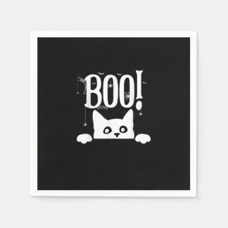 Boo! Funny Hiding Peekabo Scary Halloween Napkins