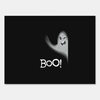 Boo Funny Hiding Peekabo Scary Halloween Sign