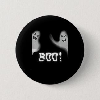 Boo! Funny Hiding Peekaboo Scary Halloween Button