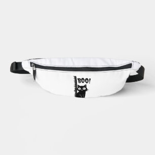 Boo! Funny Hiding Peekaboo Scary Halloween Cat Fanny Pack