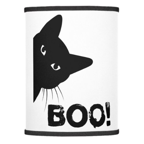 Boo  Funny Hiding Peekaboo Scary Halloween Cat Lamp Shade