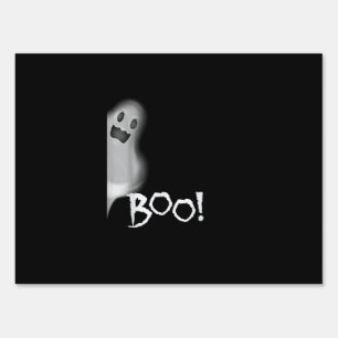 Boo! Funny Hiding Peekaboo Scary Halloween Sign