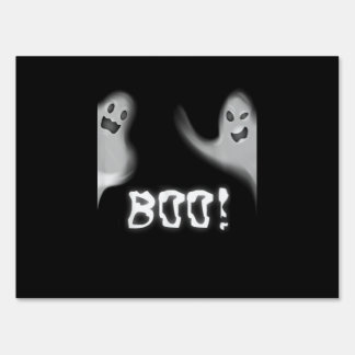 Boo! Funny Hiding Peekaboo Scary Halloween Sign