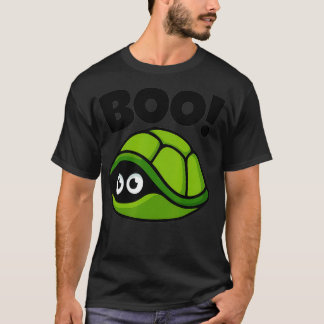 Boo  Funny Hiding Turtle Peekaboo Scary Halloween  T-Shirt