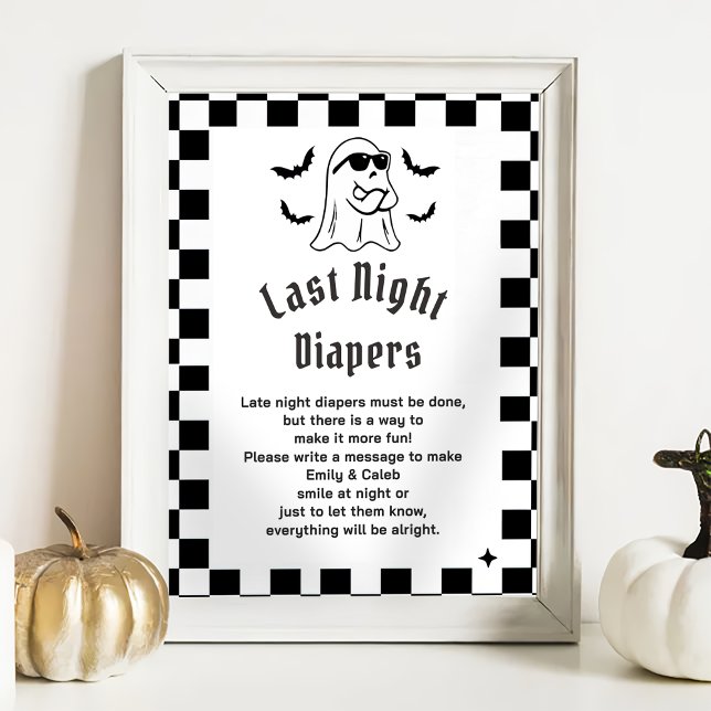 Boo Funny "Late Night Diapers" Baby Shower Game Poster (Creator Uploaded)