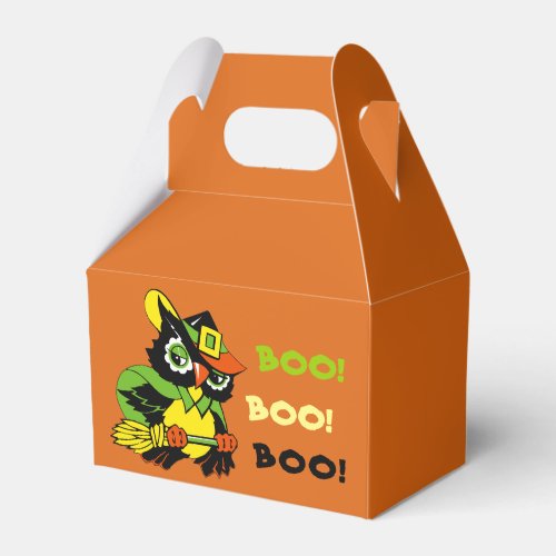 Boo Funny Owl Halloween Treat Boxes