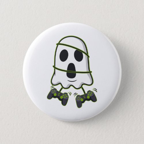 Boo Gamer Funny Halloween Button