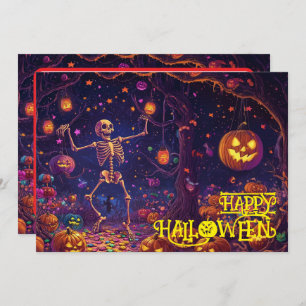 Boo-gee bones Halloween Bash Card