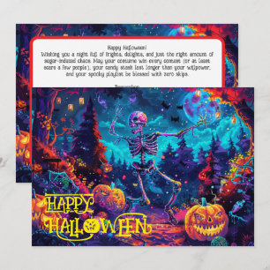 Boo-gee bones Halloween Bash Card