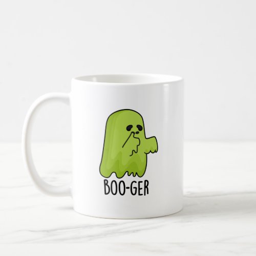 Boo_ger Funny Halloween Booger Ghost Pun Coffee Mug