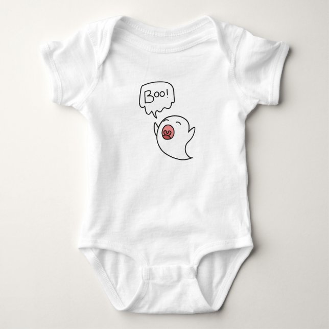 Boo Ghost Baby Bodysuit (Front)