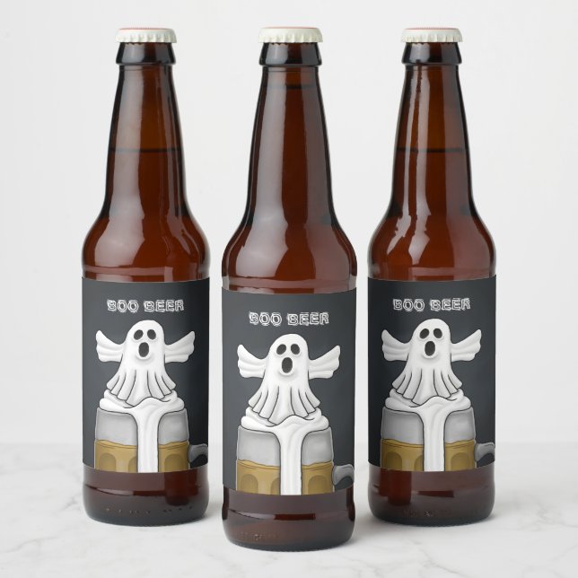 Boo Ghost Beer Bottle Label (Bottles)
