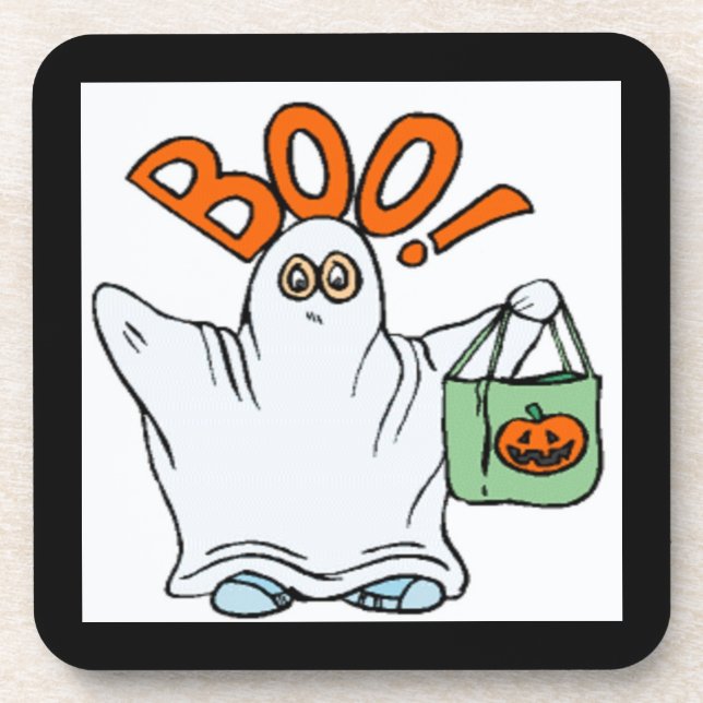 BOO ! GHOST DRINK COASTER (Front)