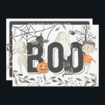 Boo Ghost Halloween Birthday Party Invitation<br><div class="desc">Set your little ones birthday apart from all others with this boo ghost Halloween themed birthday invitation. This invitation features a Halloween character favorites with accents of orange and black.</div>