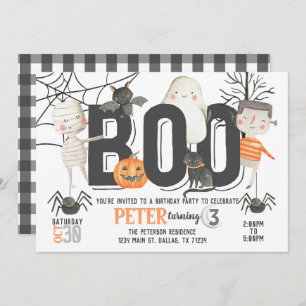 Boo Ghost Halloween Birthday Party Invitation